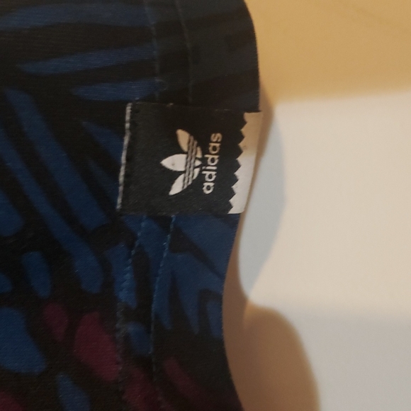 Adidas Blue and Purple Palm Pattern Shirt - Picture 3 of 4